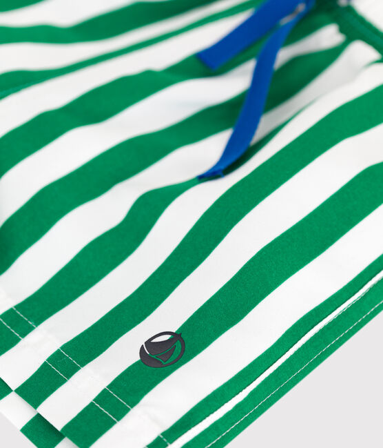 Zwemshort voor baby's met strepenprint groen MARSHMALLOW/ JARDIN