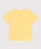 Effen katoenen T-shirt met korte mouwen voor baby's geel ORGE