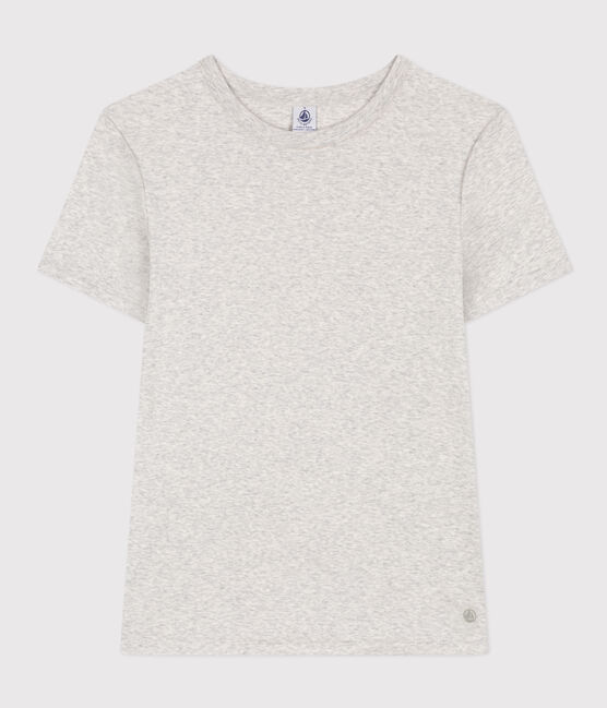 L'Iconique, effen katoenen T-shirt voor dames grijs BELUGA CHINE
