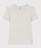 L'Iconique, effen katoenen T-shirt voor dames grijs BELUGA CHINE