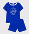 Korte katoenen pyjama voor kinderen blauw PERSE