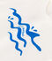 Effen katoenen T-shirt met korte mouwen voor baby's blauw MARSHMALLOW/ PORCELANA