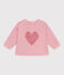 Effen katoenen babysweater roze CHARME