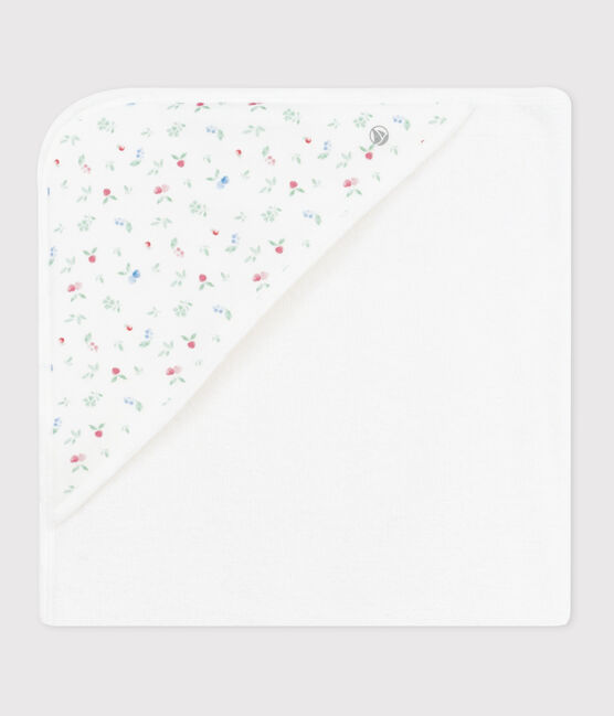 Carré de bain bébé en coton blanc MARSHMALLOW/blanc MULTICO