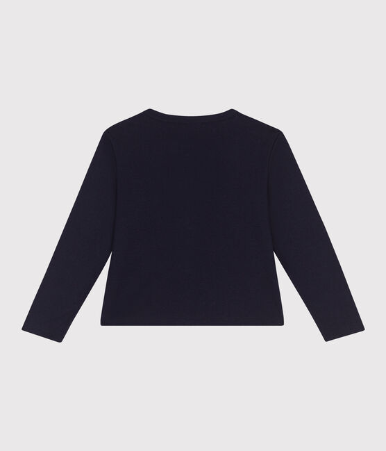 Effen katoenen cardigan voor kinderen blauw SMOKING