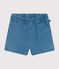 Short van lichte denim voor baby's blauw DENIM CLAIR