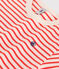 Katoenen kinder-T-shirt met korte mouw en streepjes rood AVALANCHE/ SPICY