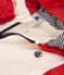 Windjack met colorblock en voering met tinneroy-streepje voor baby's rood AURORA/ MULTICO