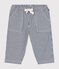 Linnen babybroek blauw MEDIEVAL/wit MARSHMALLOW