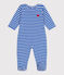 Gestreepte babypyjama in tubic met sluiting op de rug PERSE/ AVALANCHE