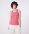 L'Iconique, effen katoenen singlet voor dames roze PEONIA