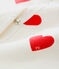 Molton slaappakje met rode hartjes voor baby wit MARSHMALLOW/rood TERKUIT