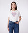 Le Droit, effen katoenen T-shirt voor dames wit MARSHMALLOW