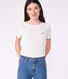 Iconisch dames-T-shirt met admiraalkraag van katoen